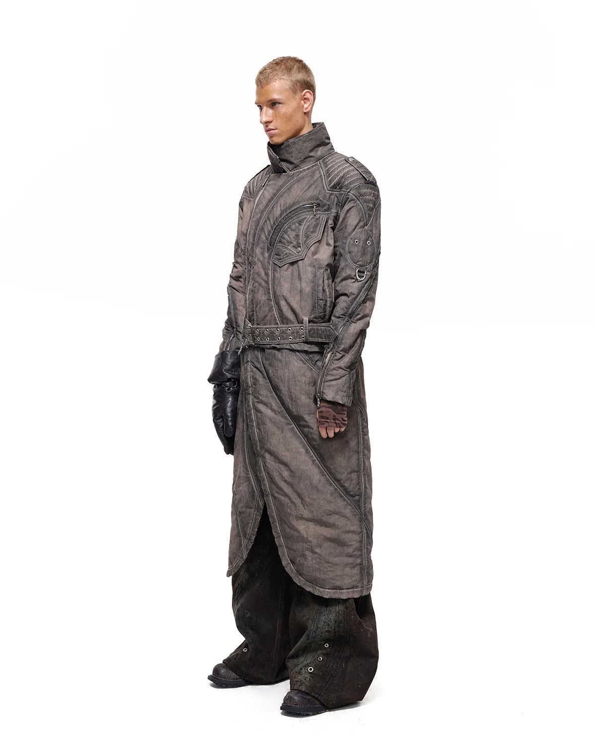 Personsoul Detachable Stand-Collar Padded Coat