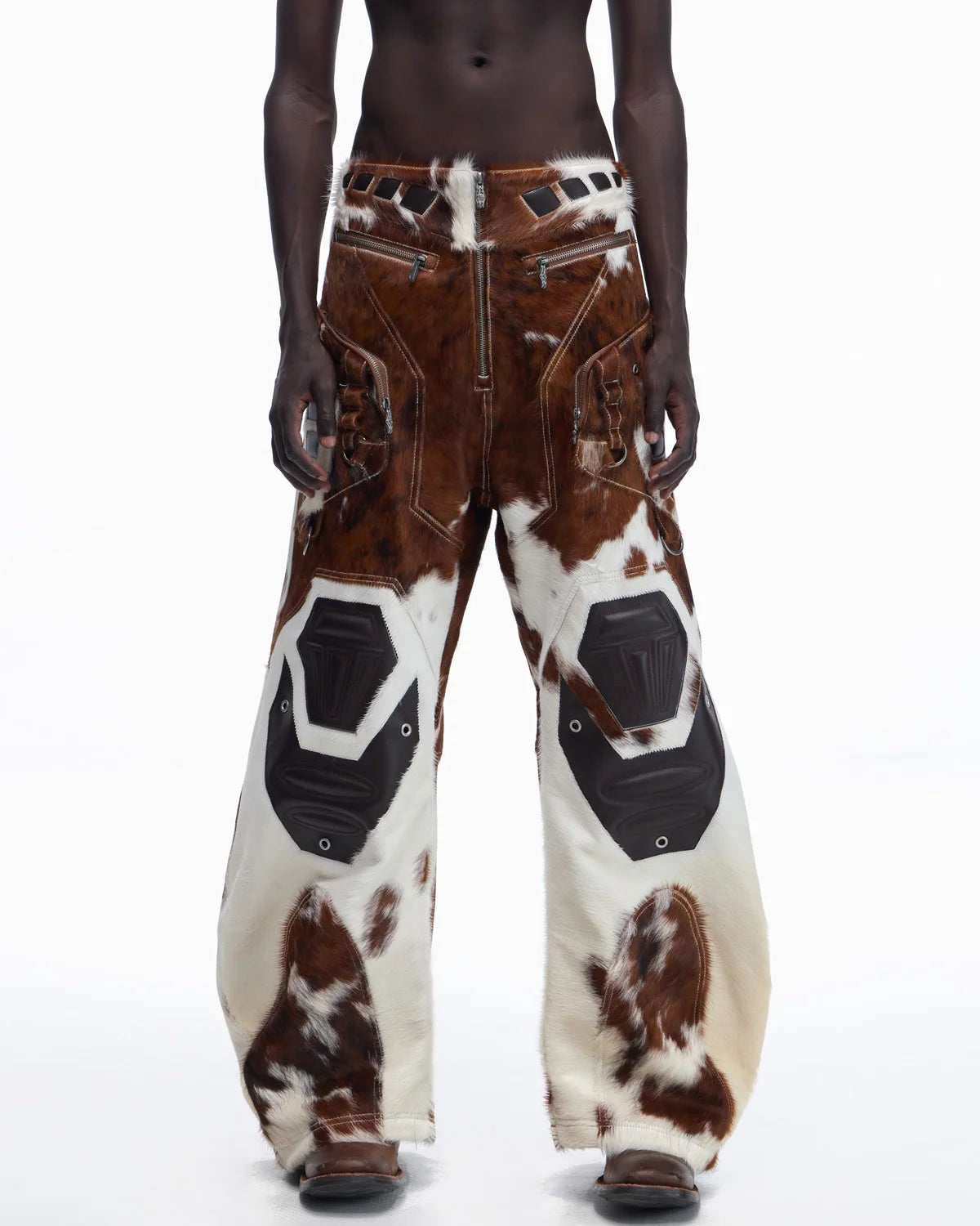 Personsoul Hair-On Cowhide Armor Curved Pants(Limited 100 pieces