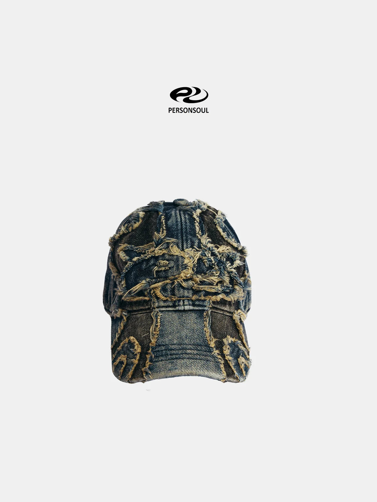 Personsoul Distressed Denim Baseball Cap
