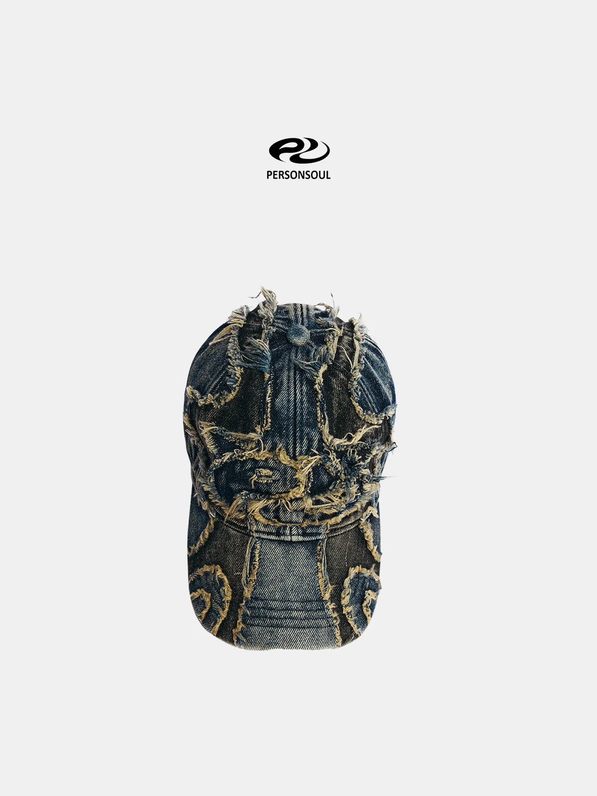 Personsoul Distressed Denim Baseball Cap
