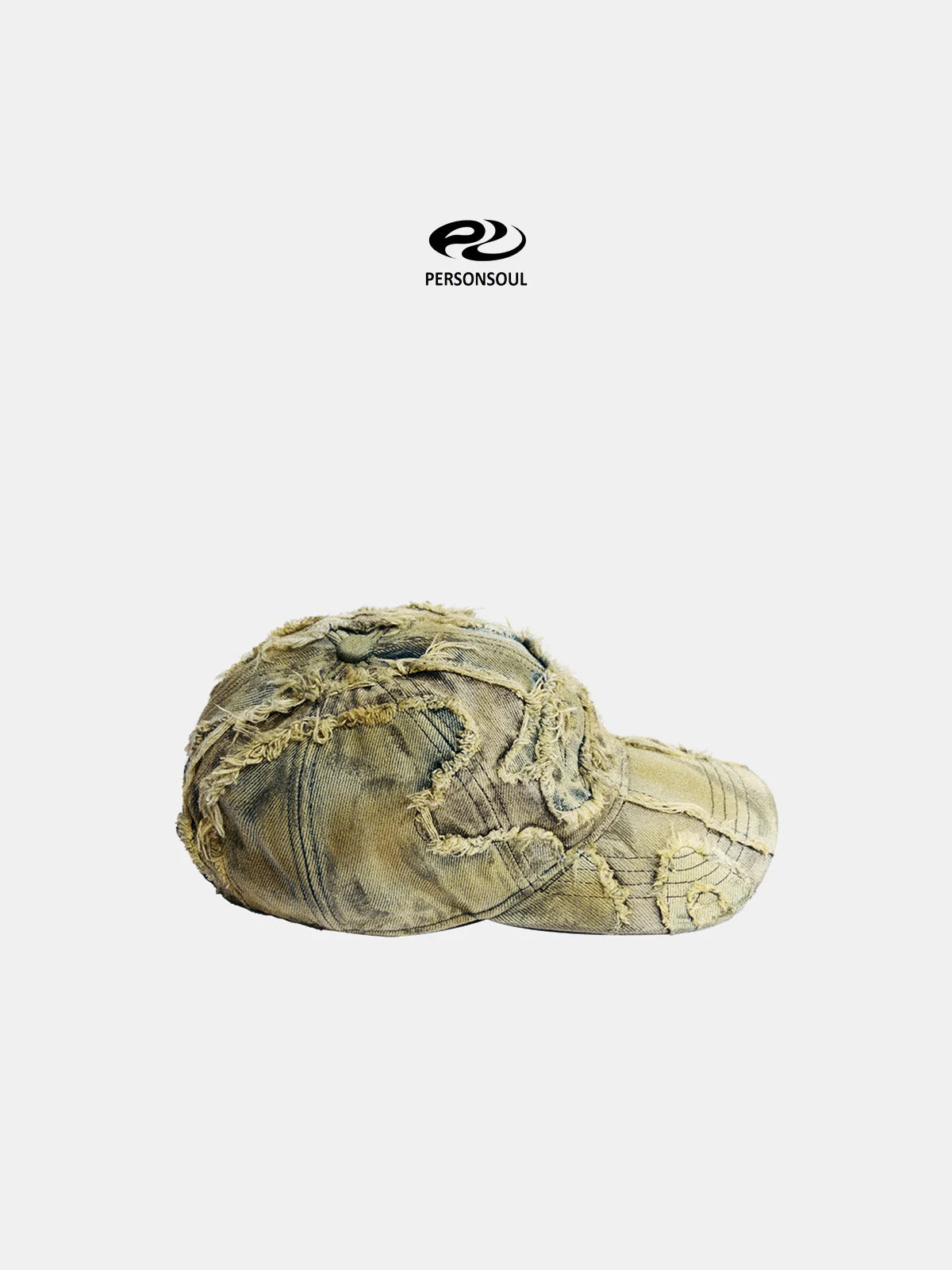 Personsoul Distressed Denim Baseball Cap