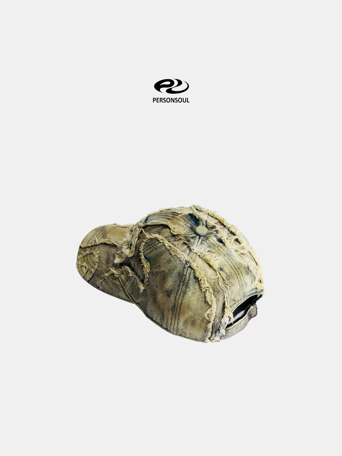 Personsoul Distressed Denim Baseball Cap