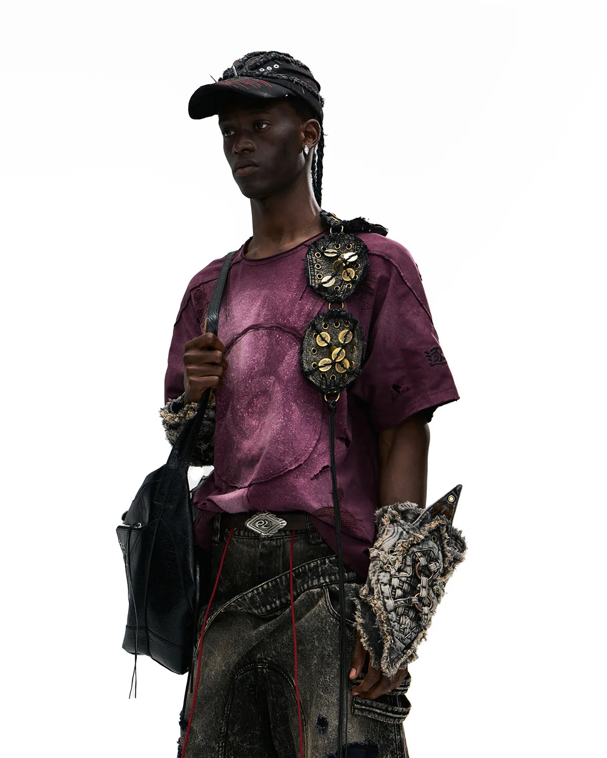 Personsoul Laser-Distressed Sun TotemT-Shirt