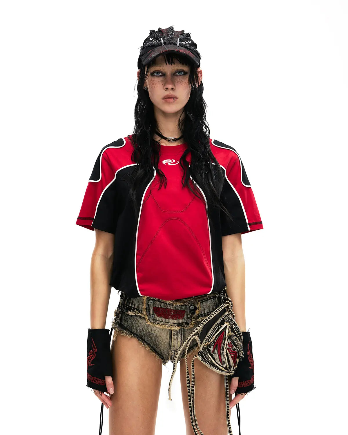 Personsoul Cooling Fitted Racing T-Shirt Red - personsoul