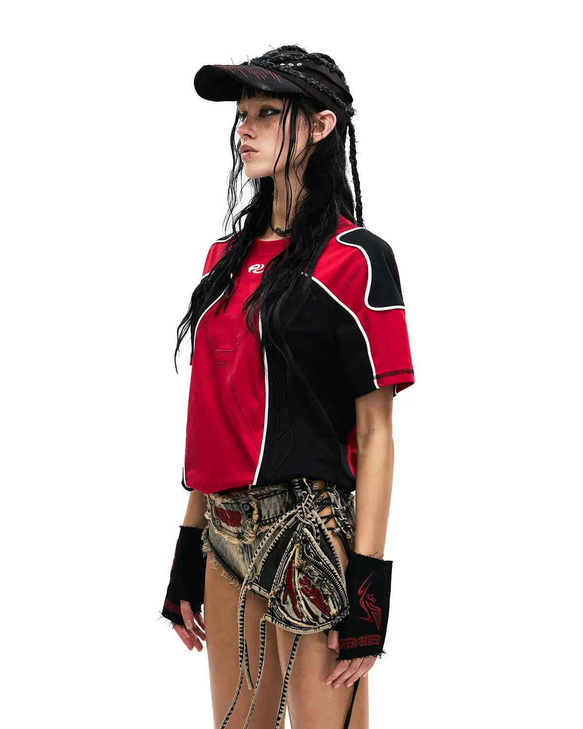 Personsoul Cooling Fitted Racing T-Shirt In Red