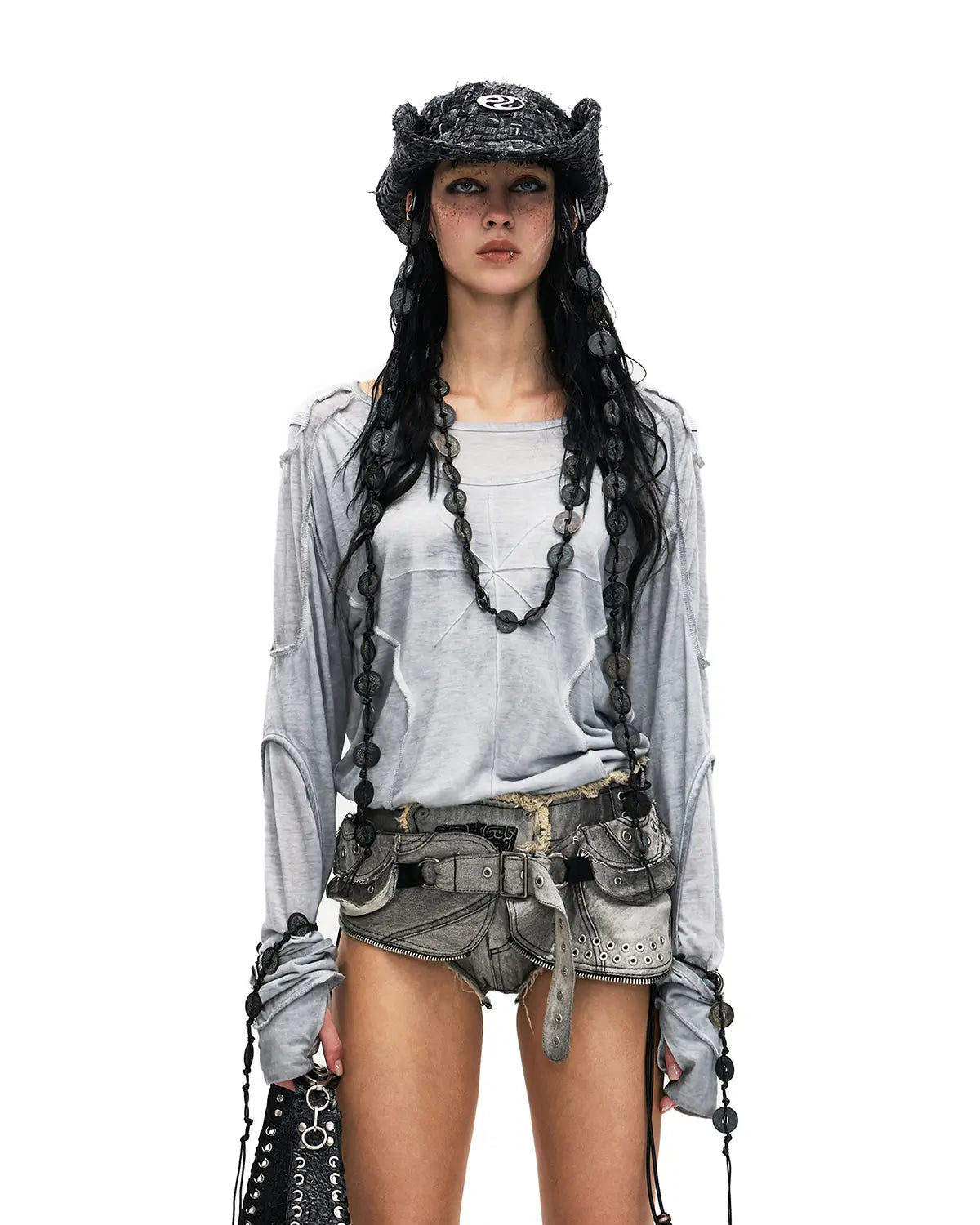 Personsoul Deconstructed Faux-Layer Long-Sleeve T-Shirt