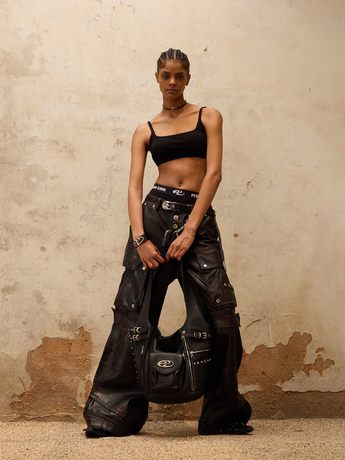 Personsoul Leather Shoulder Bag