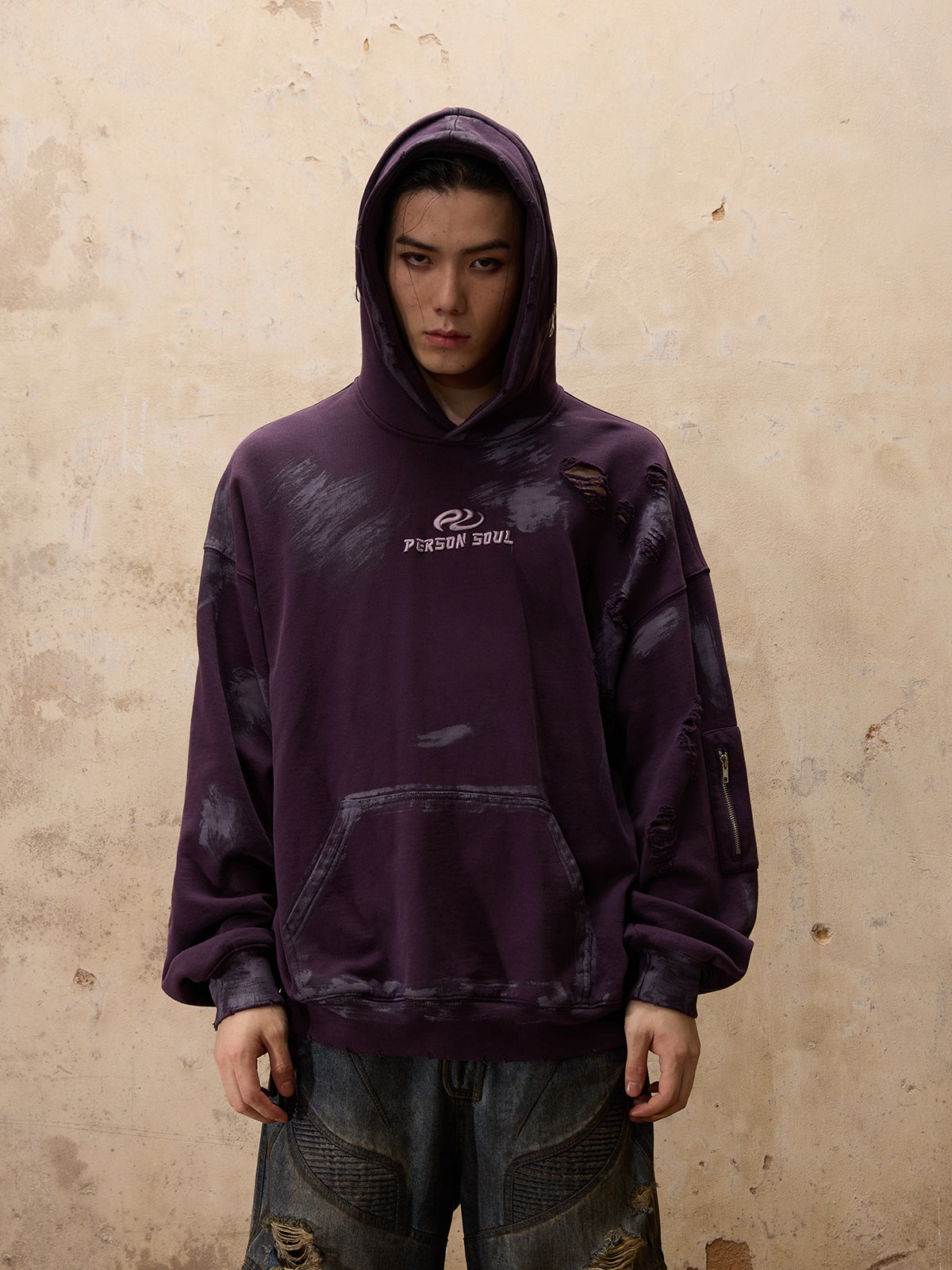 Personsoul Ripped Dirty Hoodie – personsoul