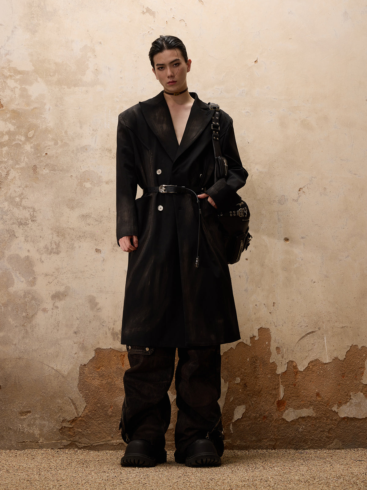 Personsoul Dirty Trench Coat