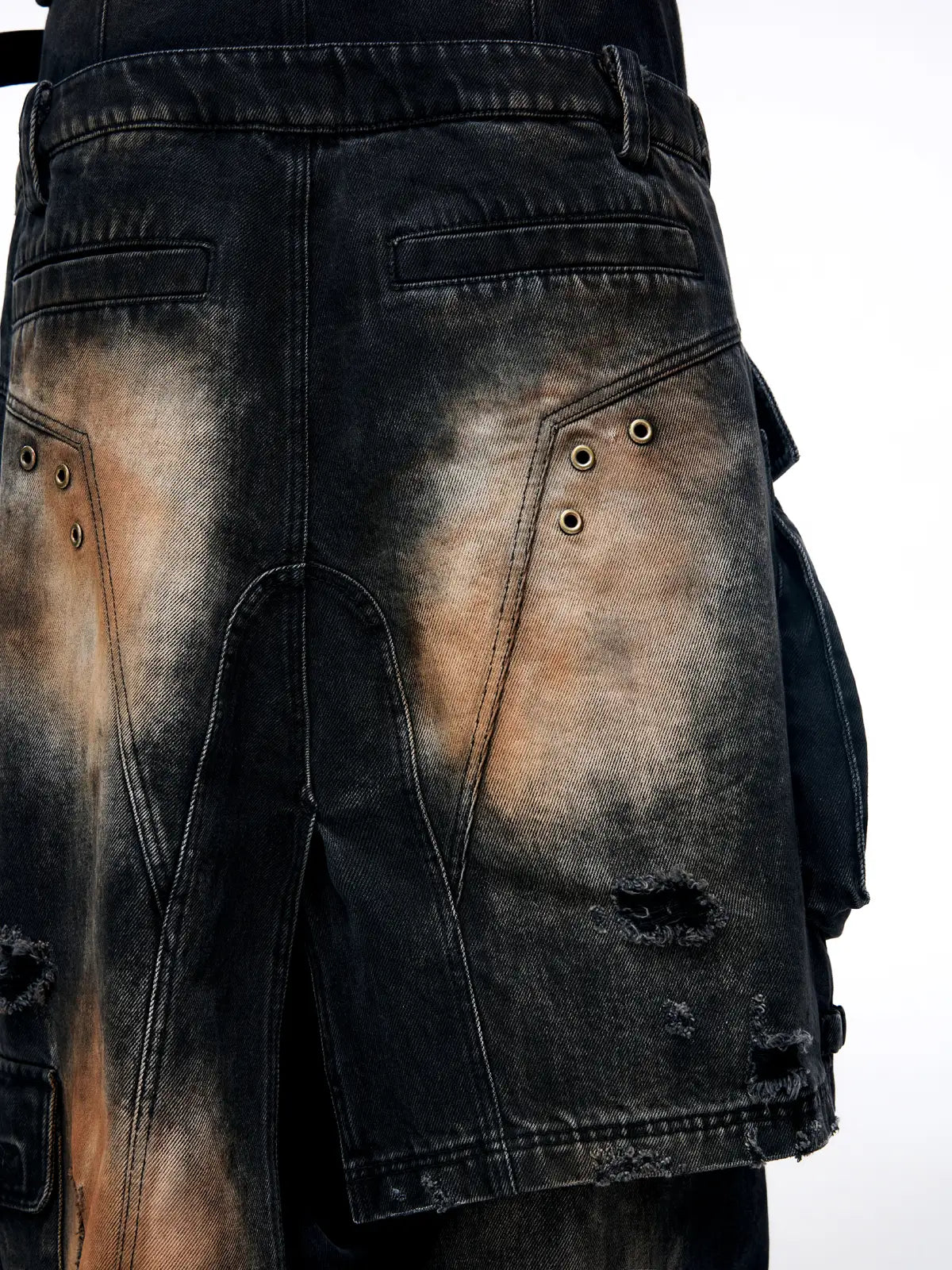 Personsoul Armor Faux Skirt Mud Dye Cargo Pants