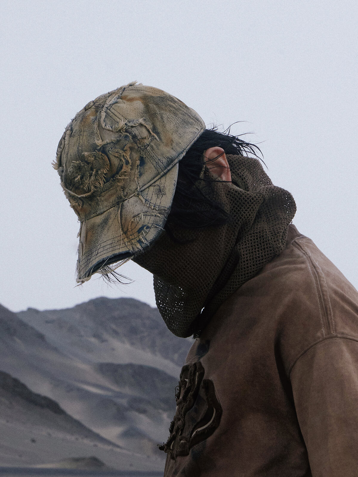 Personsoul Distressed Denim Baseball Cap