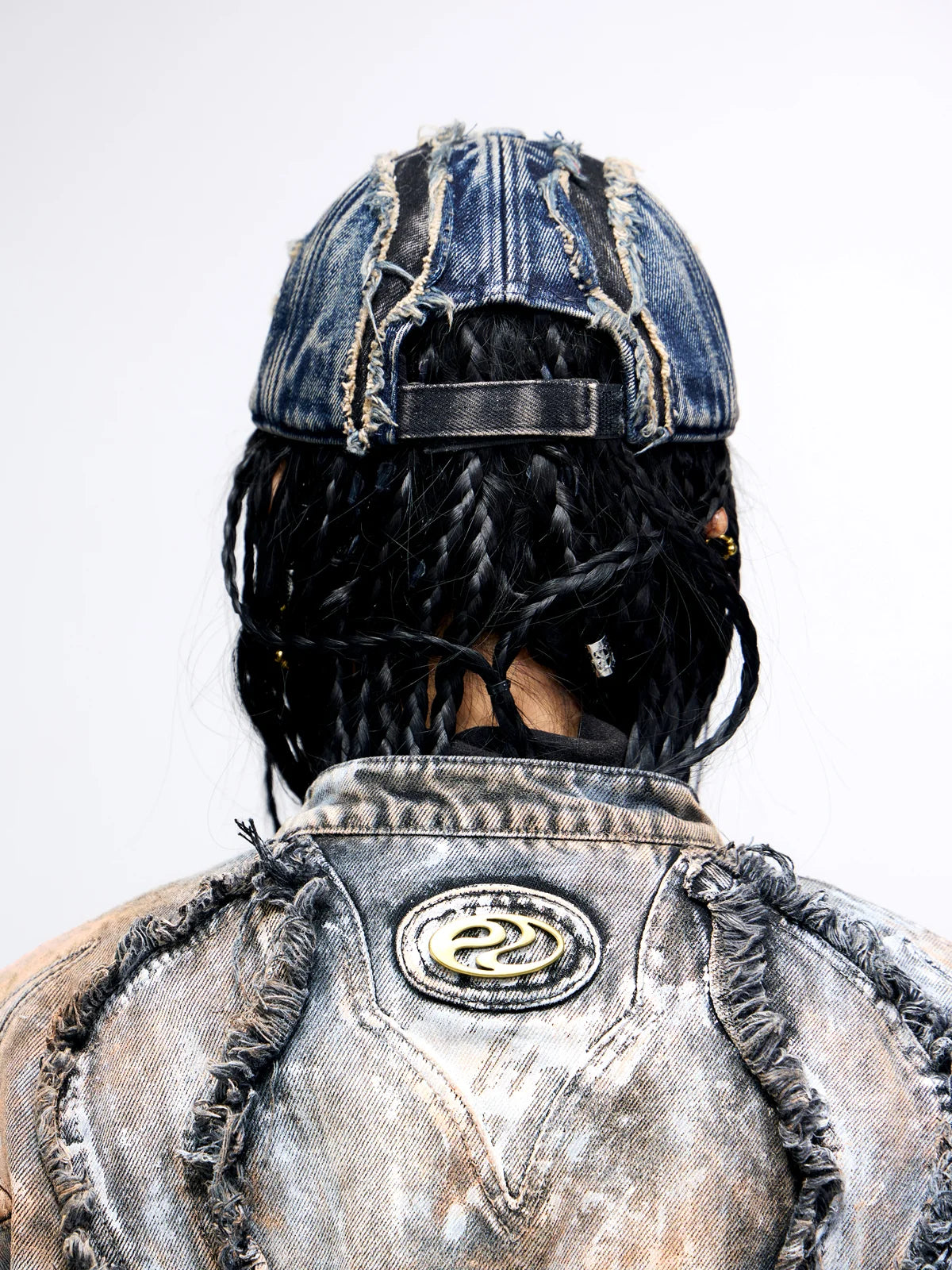 Personsoul Distressed Denim Baseball Cap