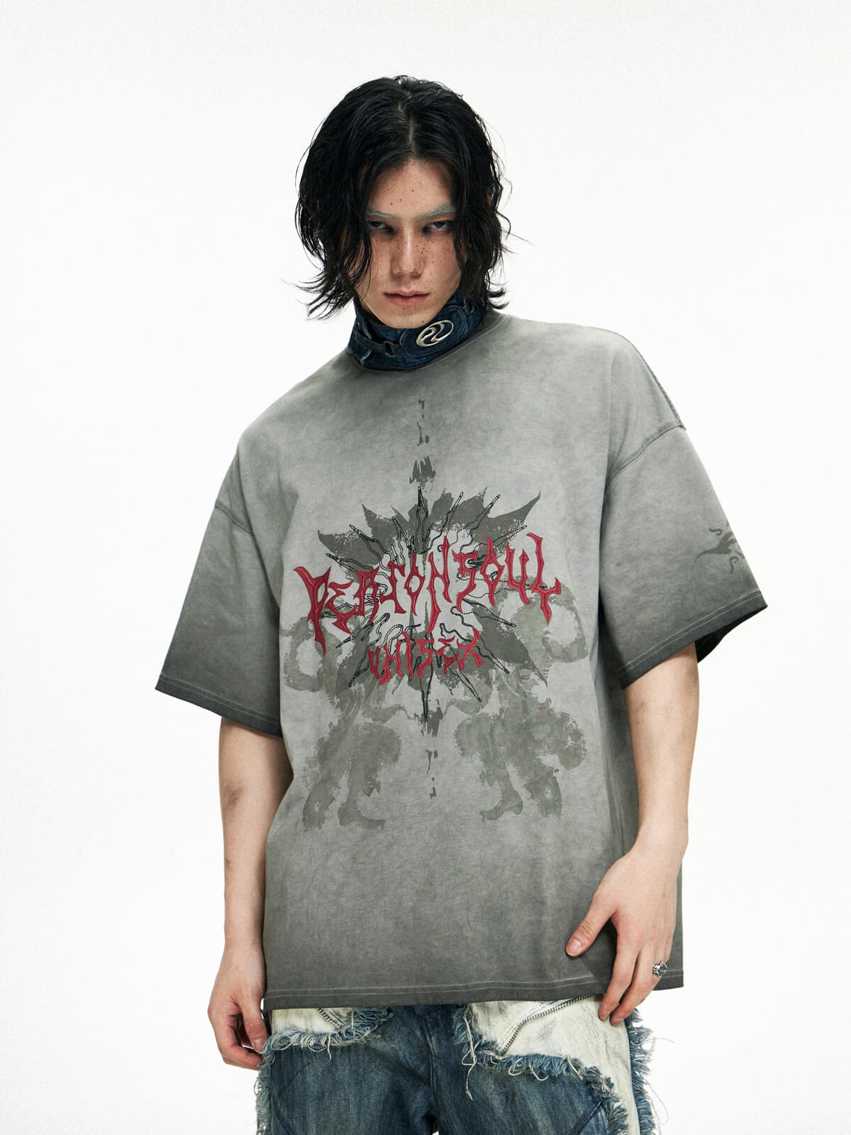 Personsoul Graphic Print Oversized T-Shirt