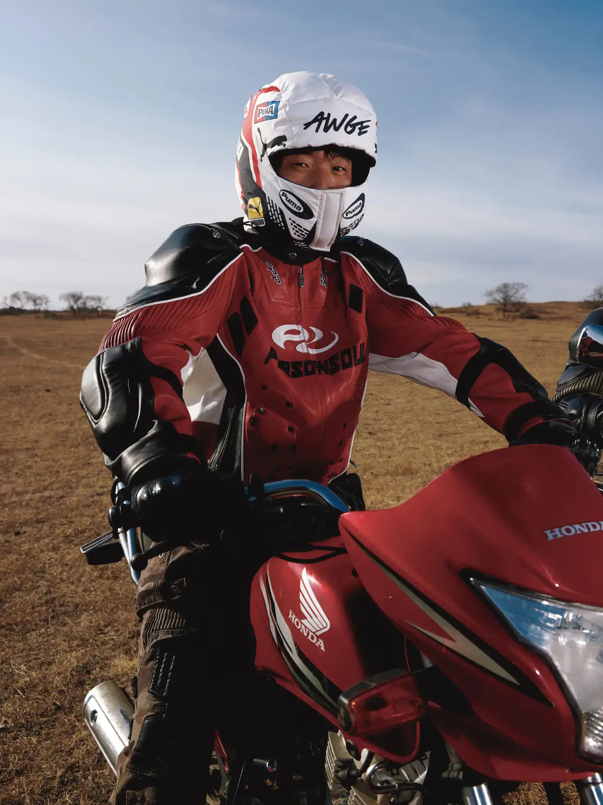 Personsoul Sheepskin Racing Jacket