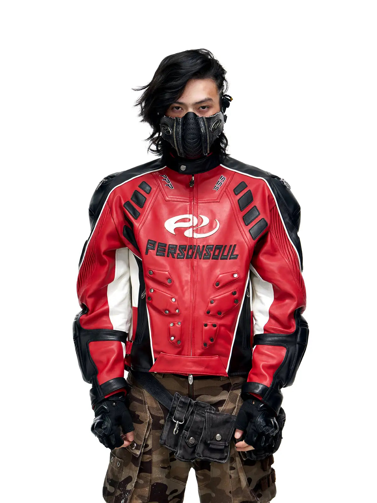 Personsoul Sheepskin Racing Jacket
