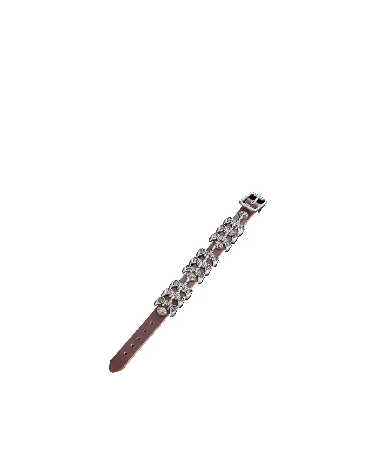 Personsoul Top-Grain Cowhide Hardware Xuan Bird Bracelet In Brown