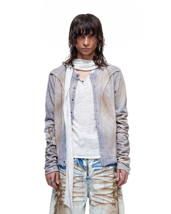 Personsoul Structured Cardigan Blue