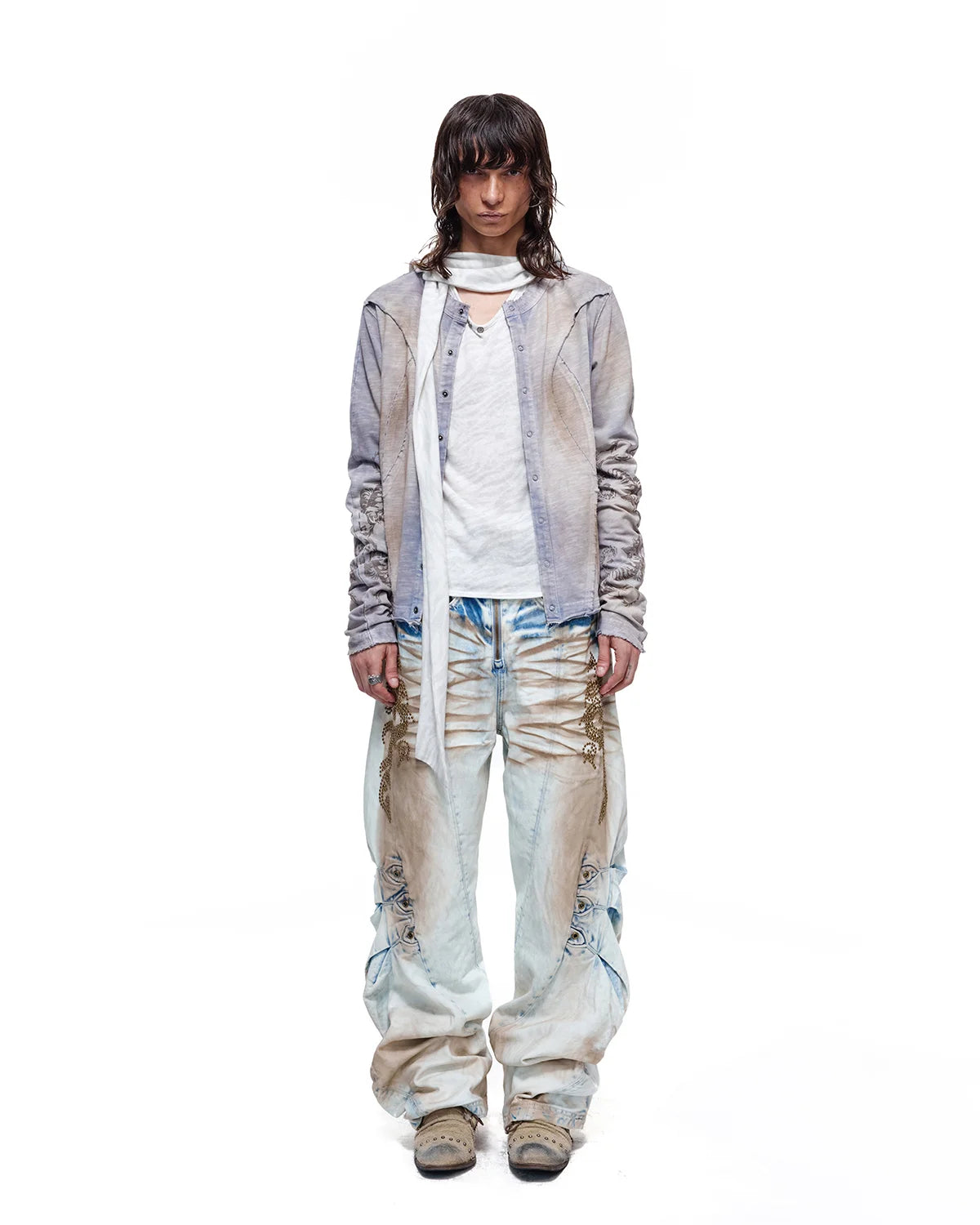 Personsoul Structured Cardigan Blue