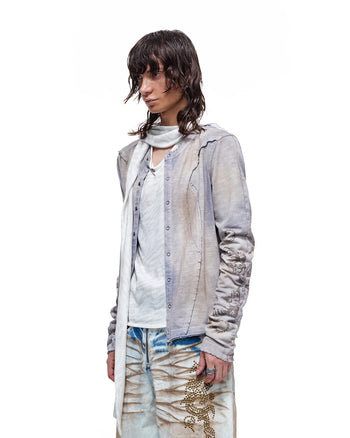 Personsoul Structured Cardigan Blue
