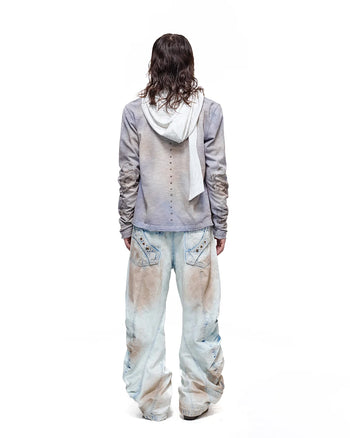 Personsoul Structured Cardigan Blue