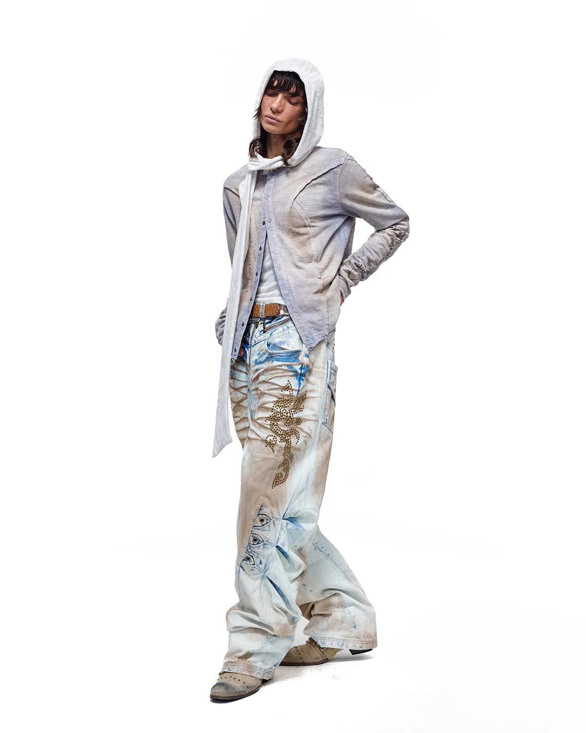 Personsoul Structured Cardigan Blue