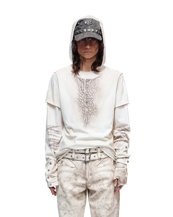 Personsoul Double-Layer Animal Print Hoodie