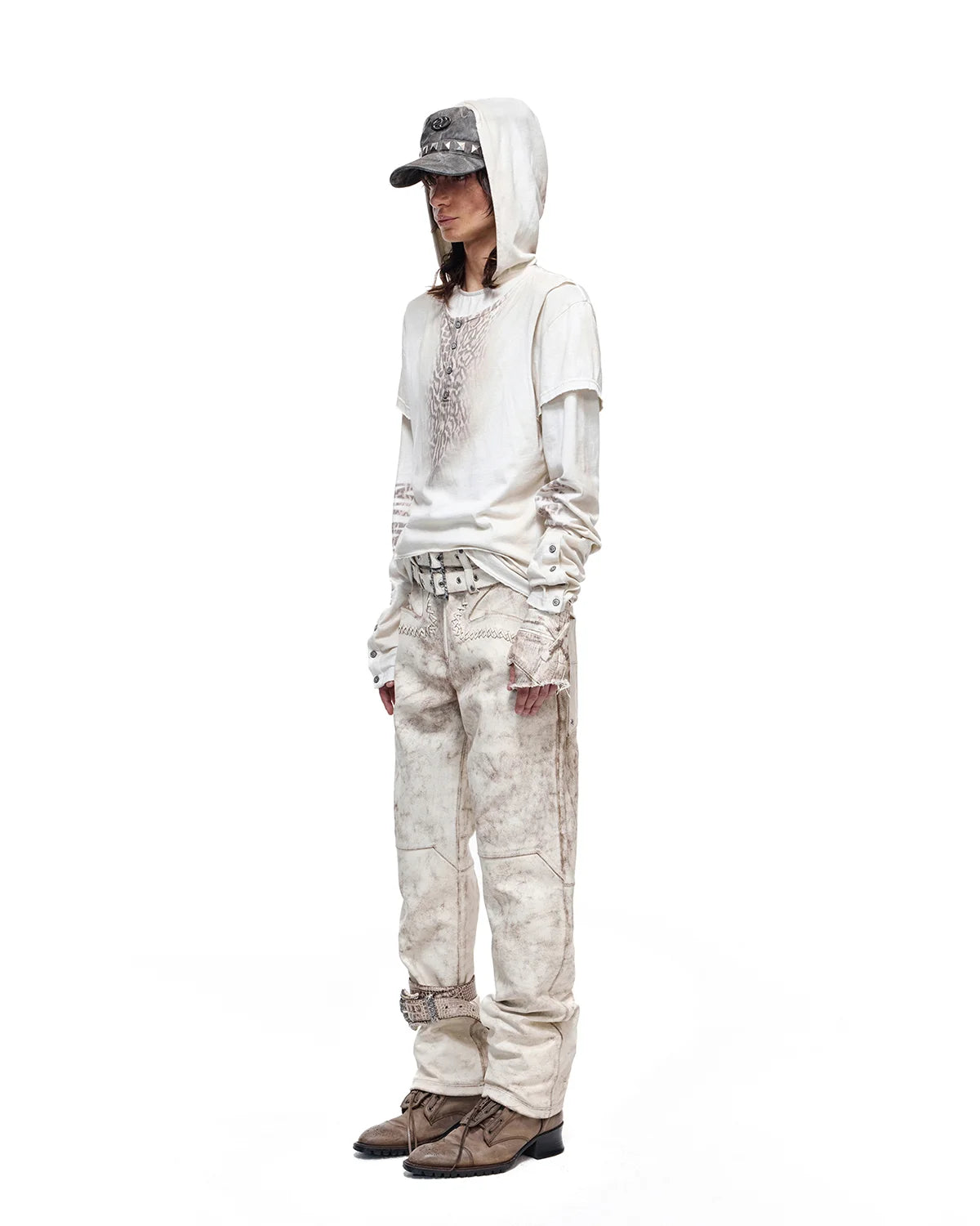 Personsoul Double-Layer Animal Print Hoodie