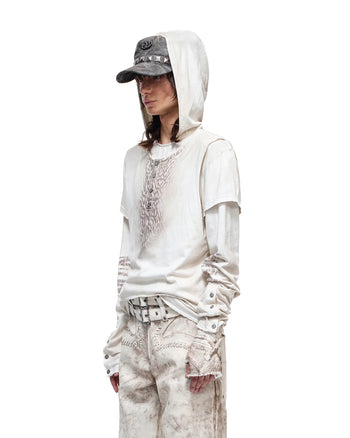 Personsoul Double-Layer Animal Print Hoodie