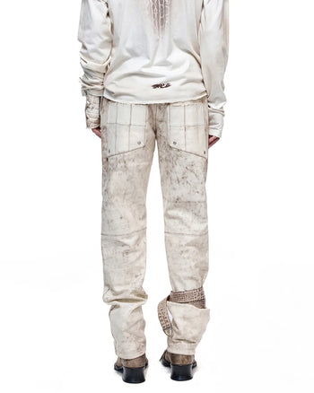 Personsoul Twin-Belt Top-Grain Calfskin Pants