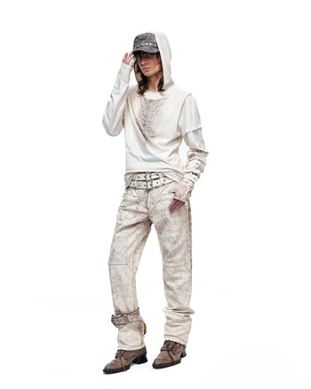 Personsoul Double-Layer Animal Print Hoodie