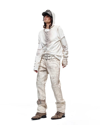 Personsoul Double-Layer Animal Print Hoodie