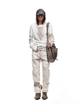 Personsoul Twin-Belt Top-Grain Calfskin Pants