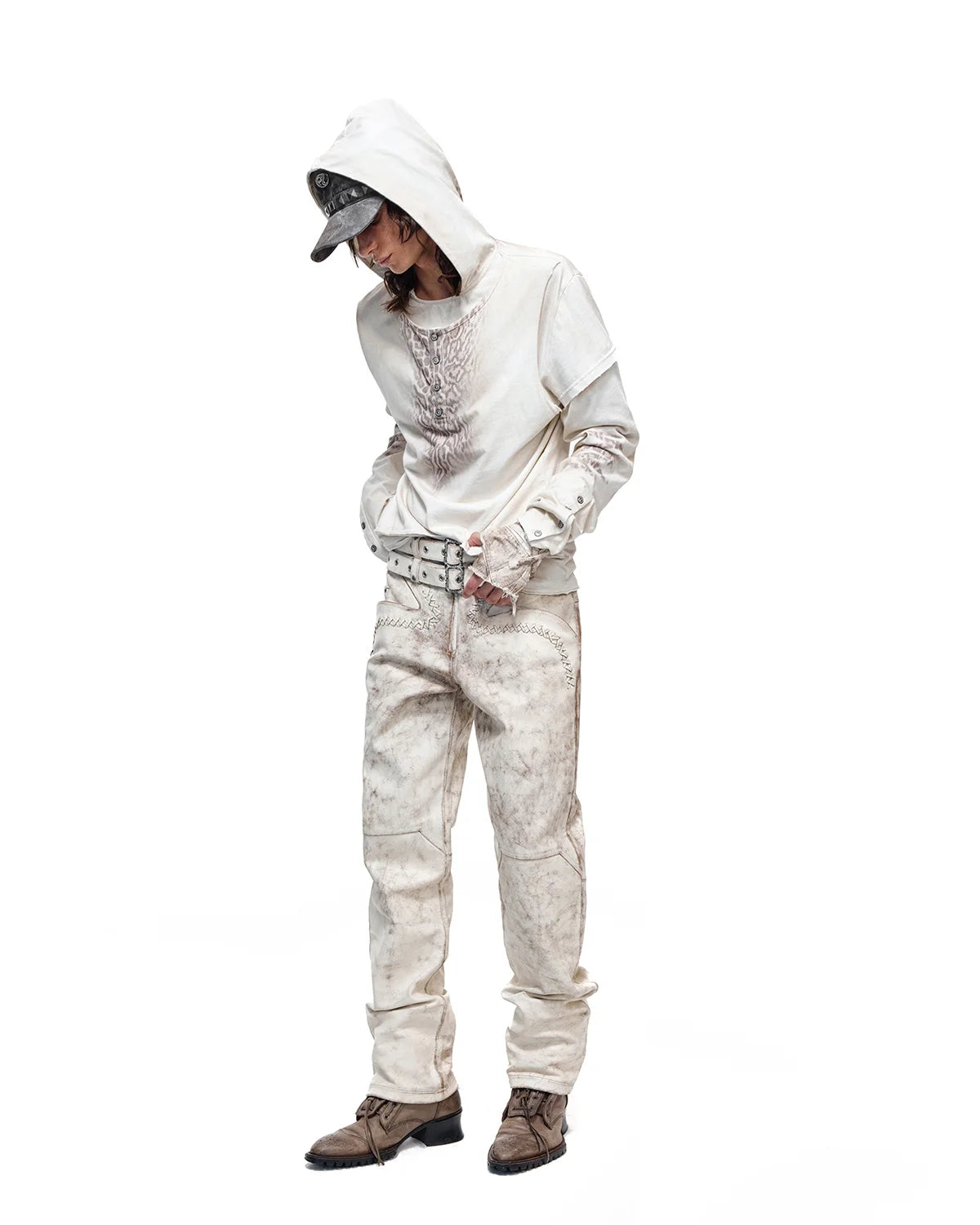Personsoul Double-Layer Animal Print Hoodie