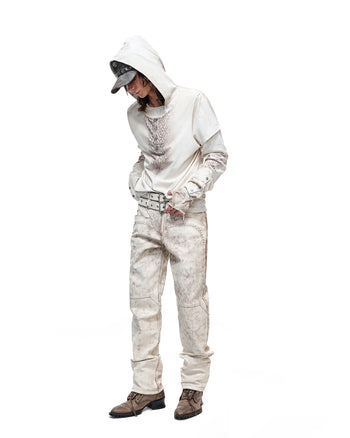 Personsoul Double-Layer Animal Print Hoodie