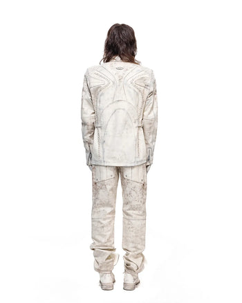 Personsoul Twin-Belt Top-Grain Calfskin Pants