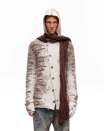Personsoul Tiger Jacquard Knit Hoodie