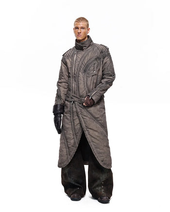 Personsoul Detachable Stand-Collar Padded Coat