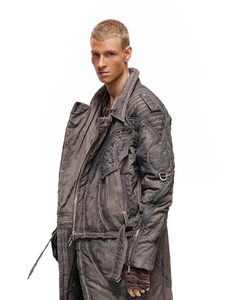 Personsoul Detachable Stand-Collar Padded Coat