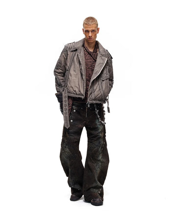 Personsoul Detachable Stand-Collar Padded Coat