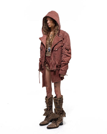 Personsoul Kapuzenjacke mit Webpelzfutter