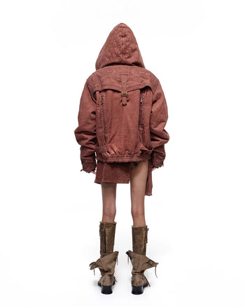 Personsoul Kapuzenjacke mit Webpelzfutter