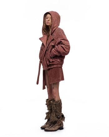 Personsoul Kapuzenjacke mit Webpelzfutter