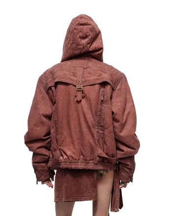 Personsoul Kapuzenjacke mit Webpelzfutter