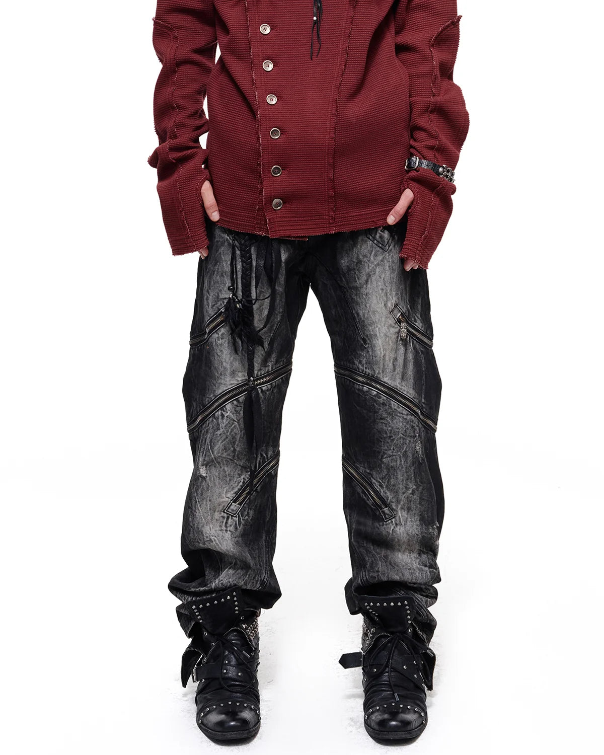 Personsoul Slim-Fit-Jeans mit Spiralreißverschluss