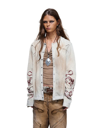 Personsoul Structured Cardigan White