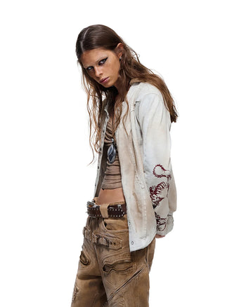 Personsoul Structured Cardigan White