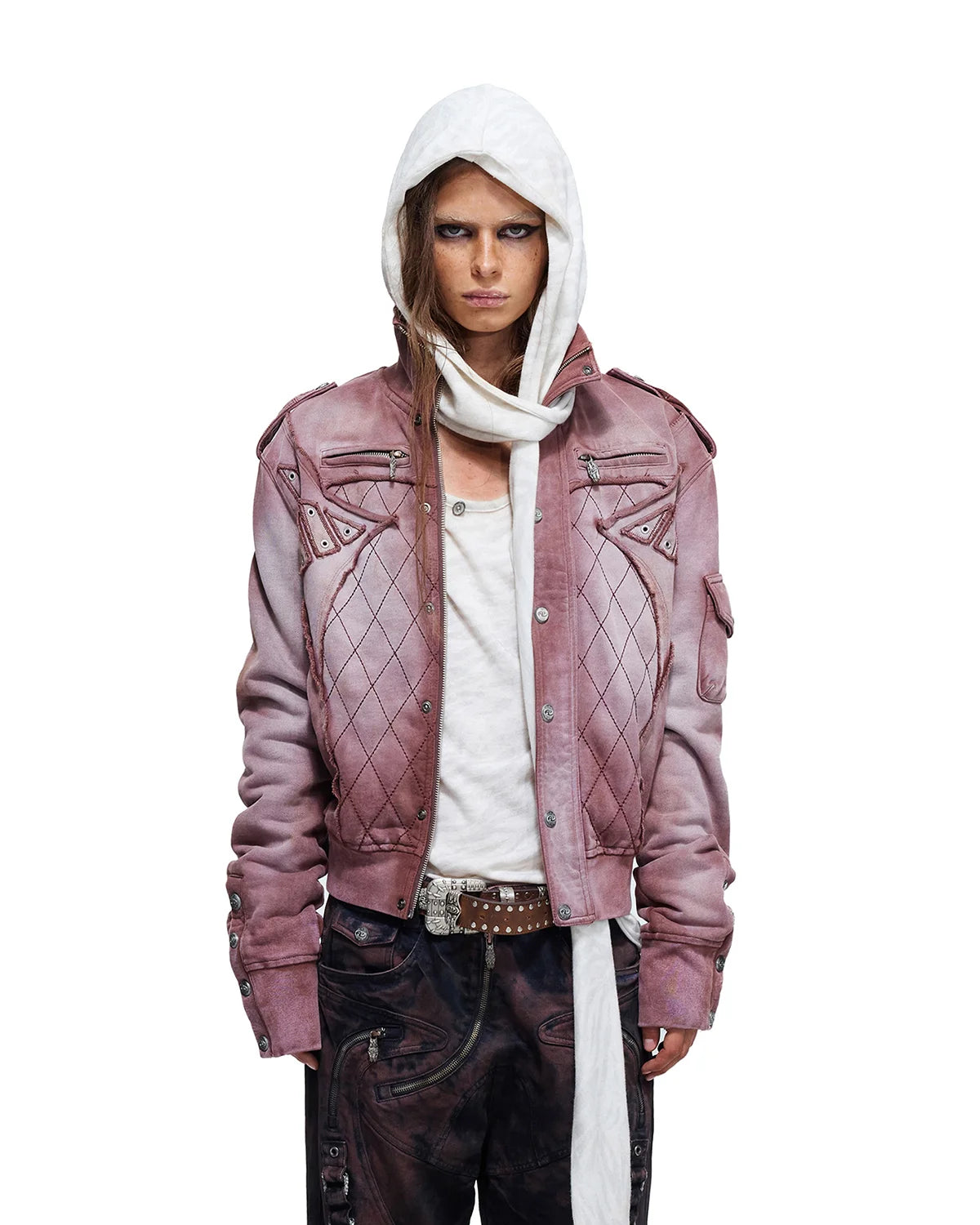 Personsoul Armor-Panel Slim-Fit Jacket Red