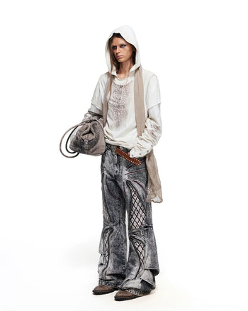 Personsoul Double-Layer Animal Print Hoodie