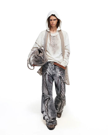 Personsoul Double-Layer Animal Print Hoodie