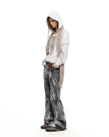 Personsoul Double-Layer Animal Print Hoodie